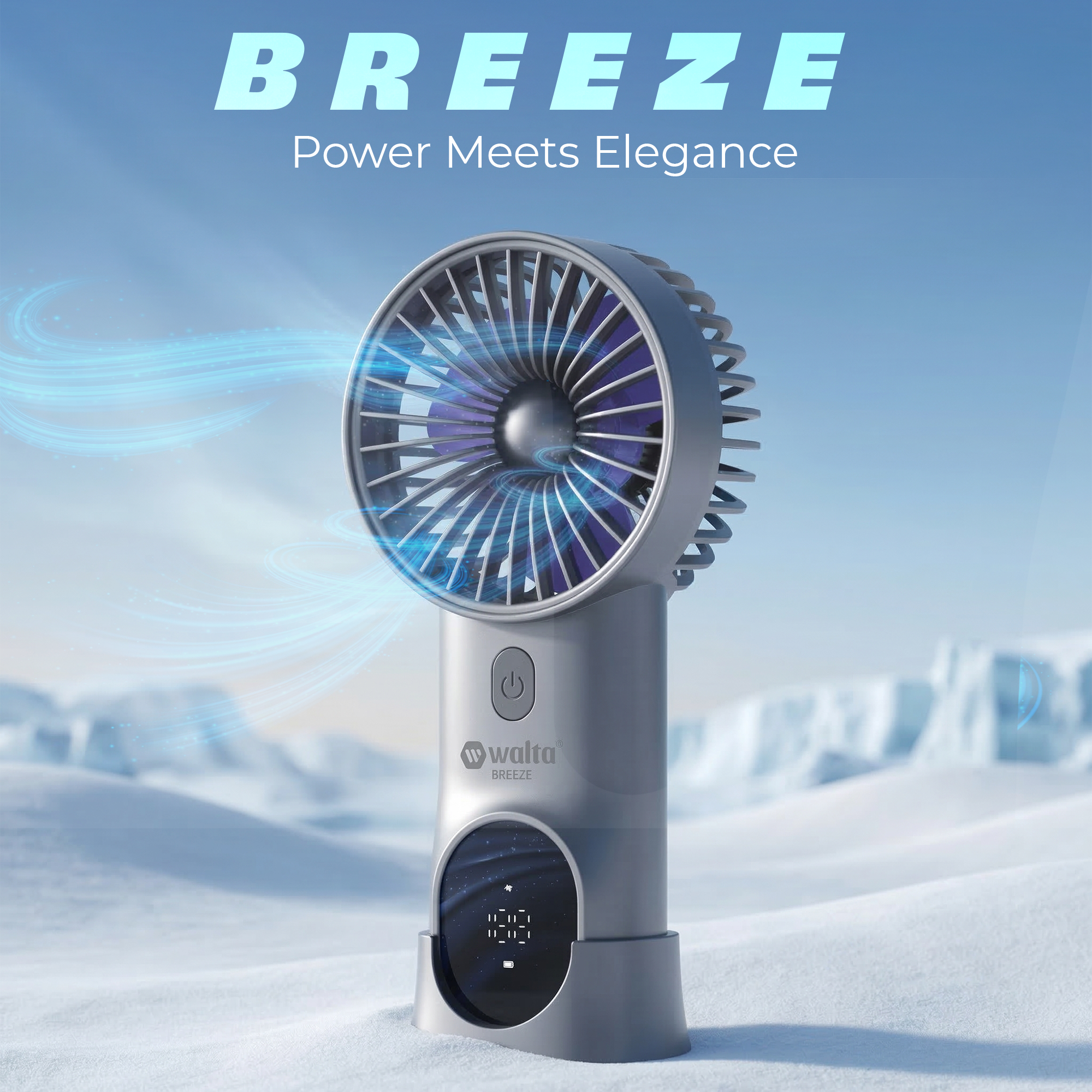 Breeze Digital Display Portable Fan