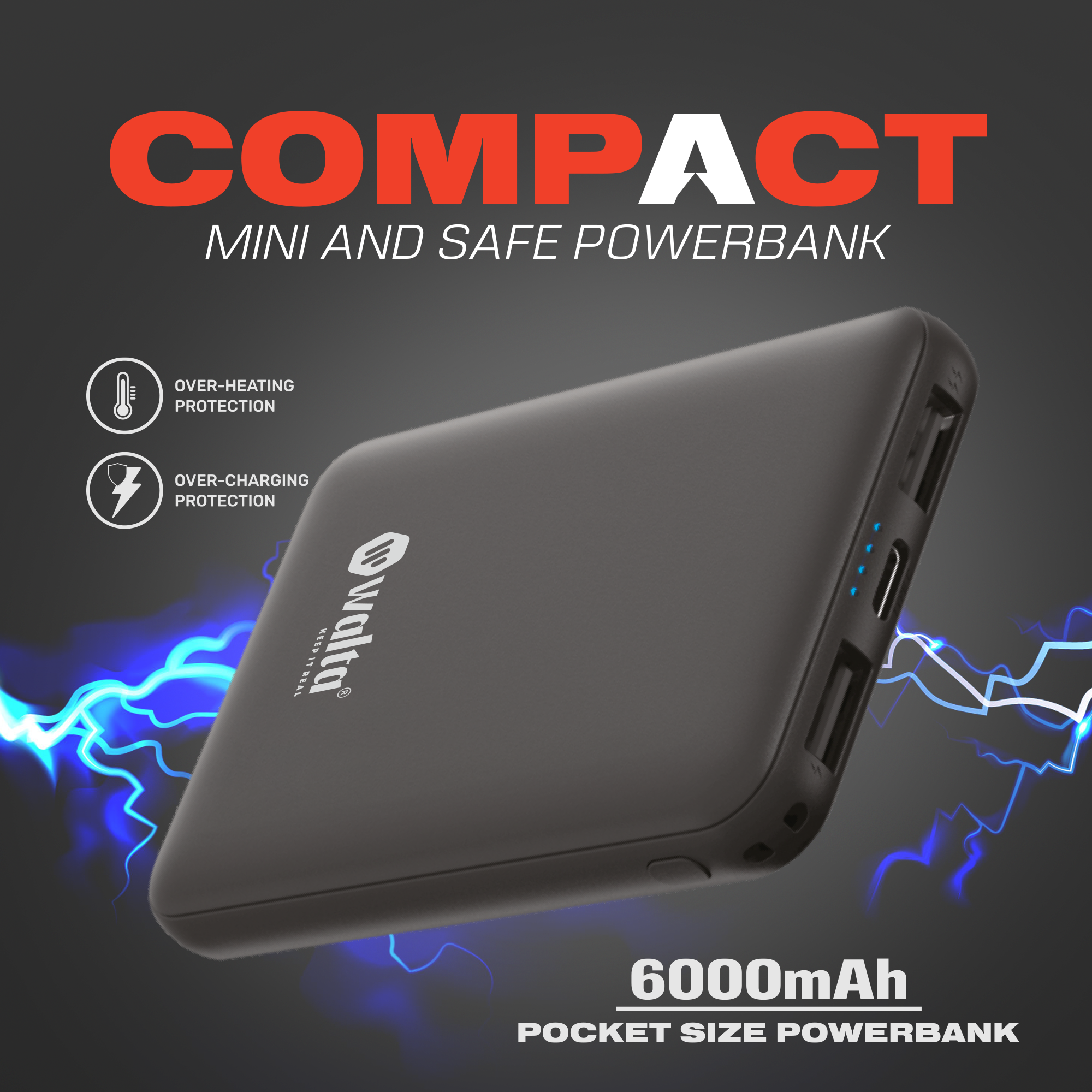 Compact 6000mAh Powerbank